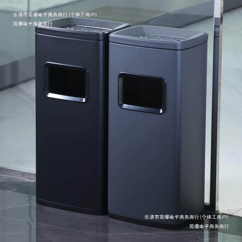 吸烟区烟筒灭酒店带大厅银行不锈钢立式烟灰桶垃圾桶走廊烟灰缸