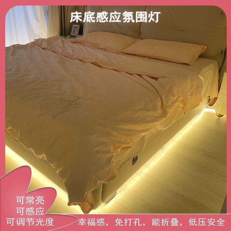 床头氛围灯带 led灯条卧室房间主卧大床背景悬浮床语音智能小夜灯