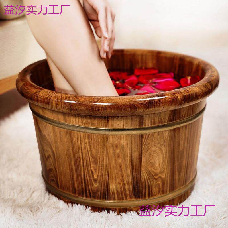香柏木泡脚桶洗脚盆足浴桶盆木桶成人家用实木碳化按摩足疗