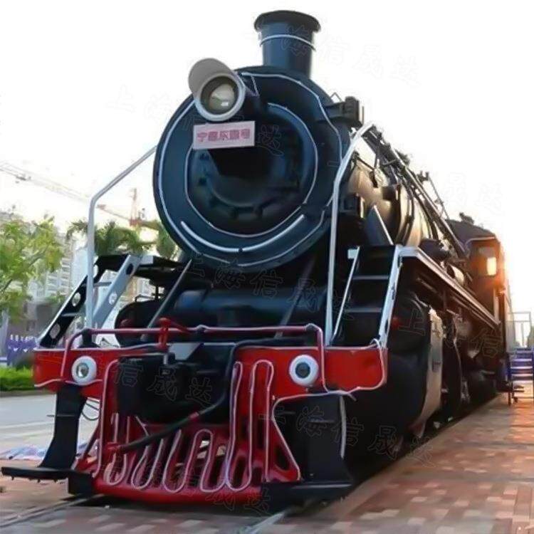 仿真蒸汽火车头模型 网红拍照金属工艺品 电影电视剧拍摄复古摆件