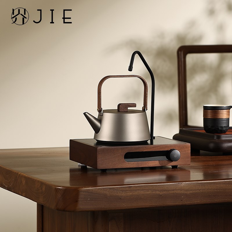 2025新款胡桃木电陶炉s自动上水保温小型围炉煮茶家用大功率煮茶