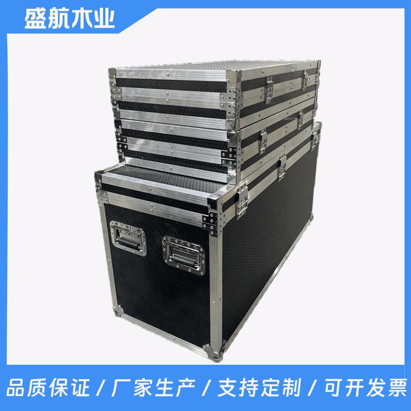 带轮便携式LED灯具运输箱 户外演出防水防摔灯箱加厚铝合金航空箱