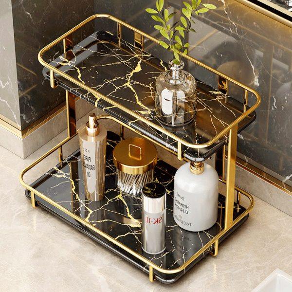 卫生间浴室厕所轻奢桌面梳化妆用品洗手脸洗漱台面置物架收纳架盒,家庭/个人清洁工具,浴室角架/置物架,淘宝优惠券,粉丝福利购,淘宝优惠卷