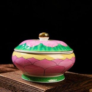 新陶居佛具 包邮界定真香莲花檀香粉盅佛具礼佛精品 民俗用品