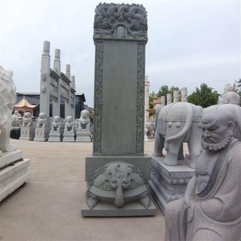 石雕墓碑定制 农村土葬花岗岩大理B石家族墓碑双人经济型 土葬墓