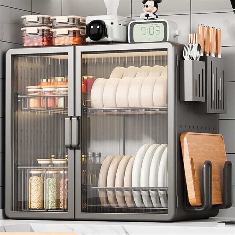 碗碟收纳架家用i碗柜厨房多功能置物架放碗架碗盘沥水架碗筷收纳