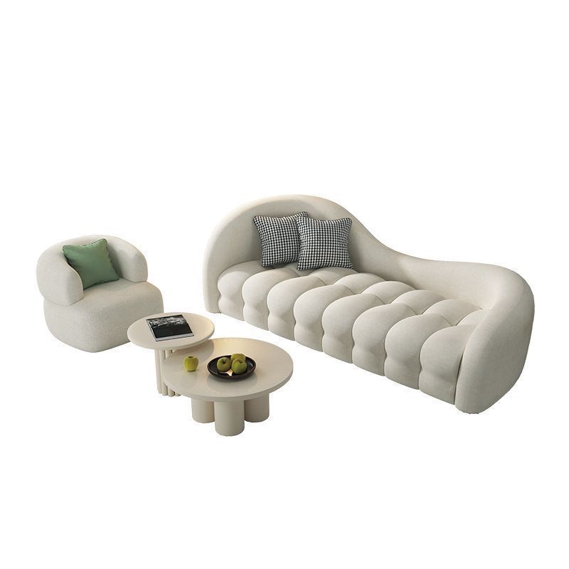 奶油风云朵沙发小户n型客厅简易网红棉花糖美甲店法式北欧简约沙