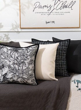 MOMO HfOME法式中古抱枕套轻奢风复古沙发客厅靠枕午睡床上靠垫