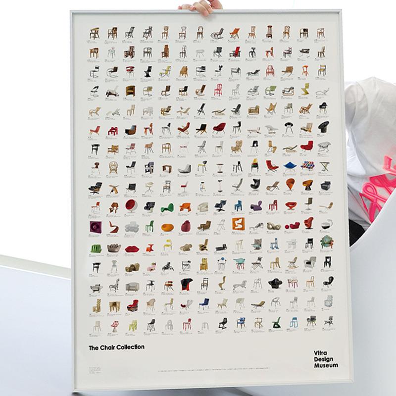 Vitra 潮流名椅收藏版画大师椅子大幅落地装饰画家装家居店挂画图片