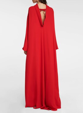 大码晚礼服优雅长裙妈妈晚宴宽松胖妹妹孕妇装2024新款高腰连衣裙