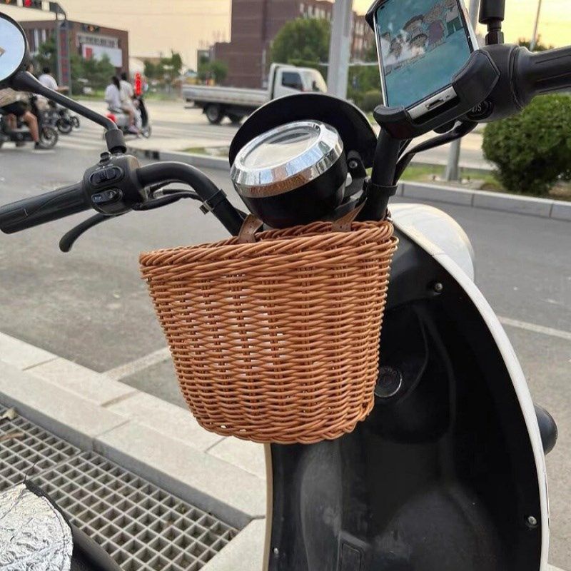 电动车前挂包自行车前置草编置物筐电瓶车装饰摩托车收纳储物挂袋,电动车/配件/交通工具,电动车挂包,淘宝优惠券,粉丝福利购,淘宝优惠卷