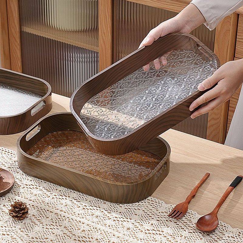 茶盘家用托盘客厅茶几水果盘新款简约复古茶甜品水杯收纳盘,餐饮具,餐用托盘,淘宝优惠券,粉丝福利购,淘宝优惠卷