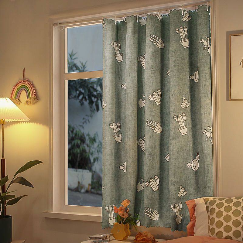 窗帘免打孔安装全遮光布挂环款带伸缩杆魔术贴卧室小窗户遮阳帘子,居家布艺,成品窗帘,淘宝优惠券,粉丝福利购,淘宝优惠卷