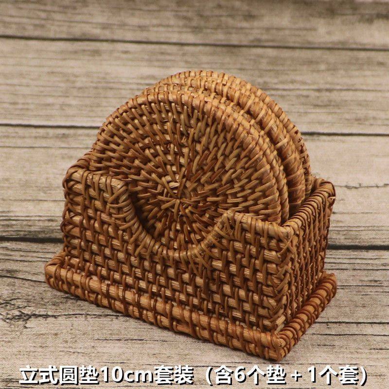 手工藤编水杯垫编织茶壶茶道餐垫餐桌盘子碗隔热垫子套装,收纳整理,其他收纳篮,淘宝优惠券,粉丝福利购,淘宝优惠卷