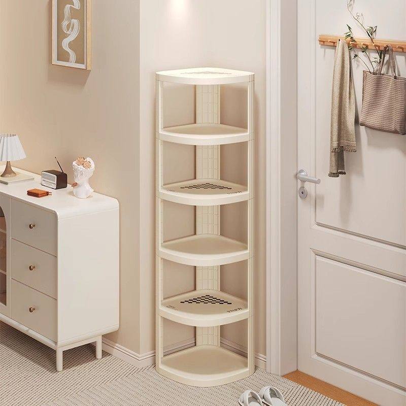 鞋架家用门口多层小型窄款简易入户门墙角三角鞋架宿舍塑料省空间