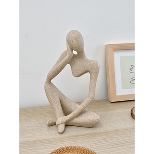 ins风小众抽象人物思考者艺术摆件客厅家居装饰创意现代简约饰品