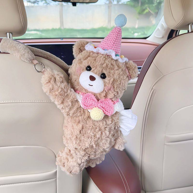 挂袋熊汽车纸巾盒车用新款品高级感女士抽纸盒可爱小毛车内装饰,汽车用品/电子/清洗/改装,车用纸巾盒/套,淘宝优惠券,粉丝福利购,淘宝优惠卷