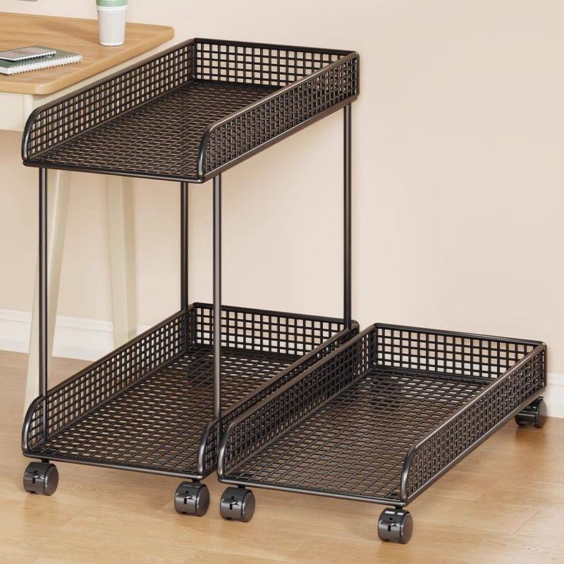 台式电脑主机底座托架可移动滑轮机箱架子家用办公双层置物架