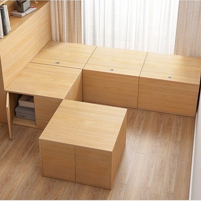 可坐组合格子柜榻榻米床木箱子储物柜拼接床榻榻米组合箱地台床架