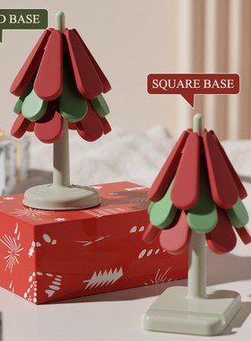 圣诞隔热垫餐桌垫硅胶防烫垫锅垫子耐高温家用高级感餐垫杯垫碗垫