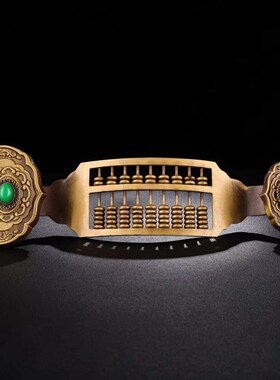 纯铜如意算盘摆件实心招财古代铜算盘金算子礼物办公室装饰工艺品