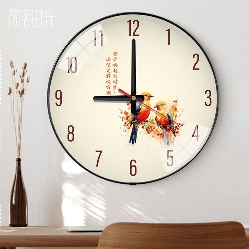 2024年新款复古静音客厅书房时钟挂钟钟表卧室挂墙钟家用房间挂表