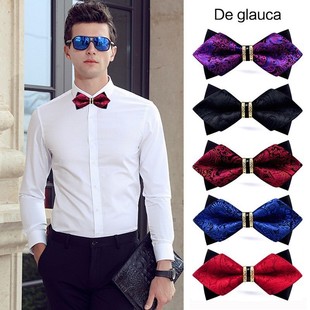 领结男新郎结婚婚礼黑色红色演出韩版学生伴郎纯色男士蝴蝶结领带