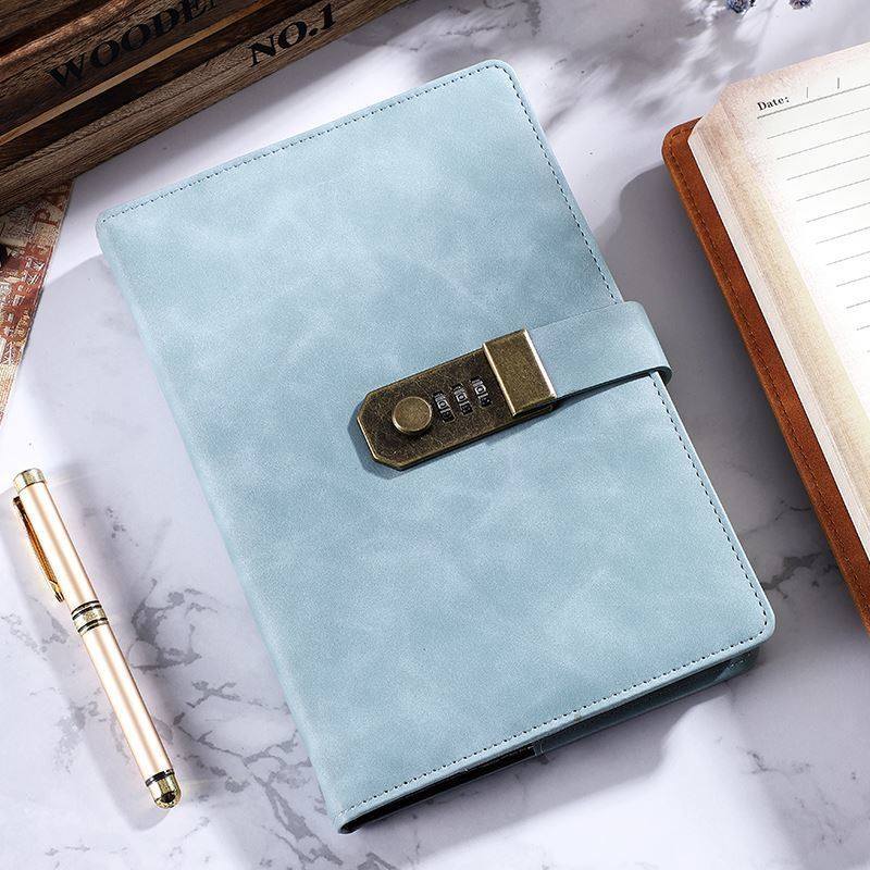 密码本女带锁加密日记本简约文艺复古学生创意少女A5密码锁笔记本,文具电教/文化用品/商务用品,日记本,淘宝优惠券,粉丝福利购,淘宝优惠卷