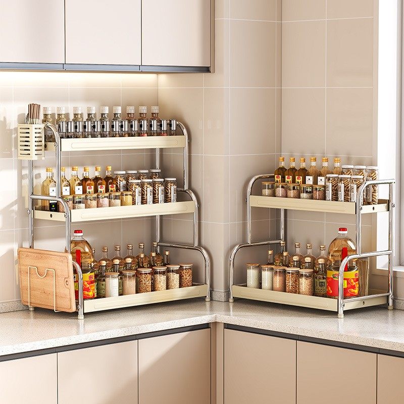 厨房新款式家用多功能多层组合台面筷子勺子调料品收纳整理置物架,厨房/烹饪用具,调料置物架,淘宝优惠券,粉丝福利购,淘宝优惠卷