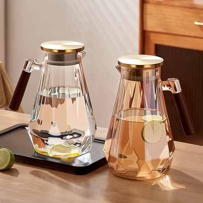冷水壶家用耐高温玻璃水壶夏天储水大容量水杯套装耐热冷泡凉水壶