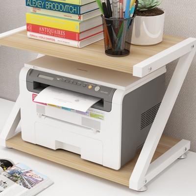 创意打印机架子办公室桌面双层文件收纳架现代简约多层置物落