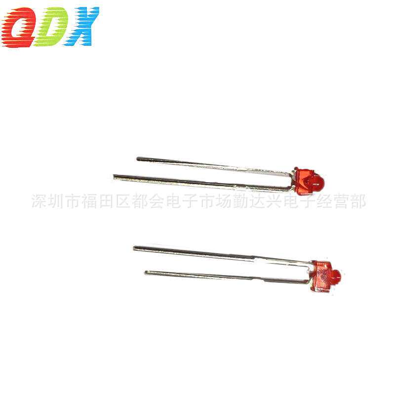 F1.8小蝴蝶灯珠 1.8mm红发红发光灯珠 高亮短脚 led直插二极管