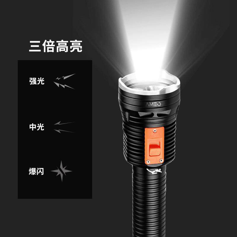 一件代发潜水手电筒充电防水深潜夜下照明灯充电式led照明超亮