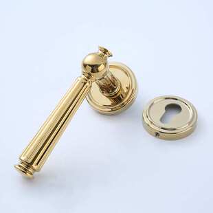 金色卧室分体锁静音门锁法式轻奢欧式房间木门锁家用门把手