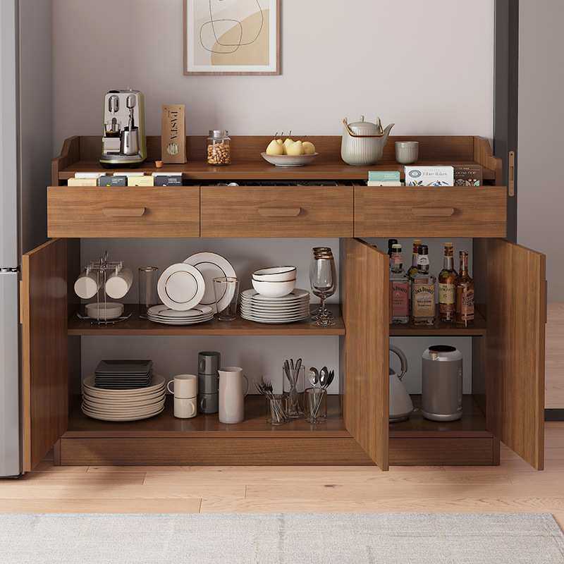 餐边柜现代简约厨房靠墙大容量收纳置物架多功能餐边落地储物柜