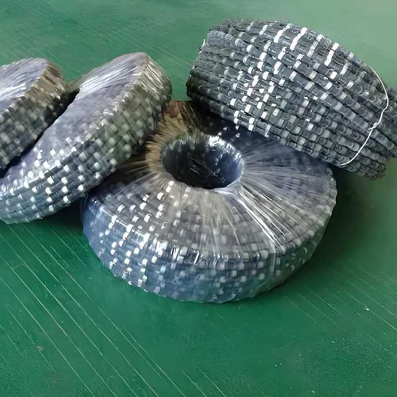 金刚石串珠绳子花岗岩钢筋混凝土切割绳子矿山绳锯机切割绳
