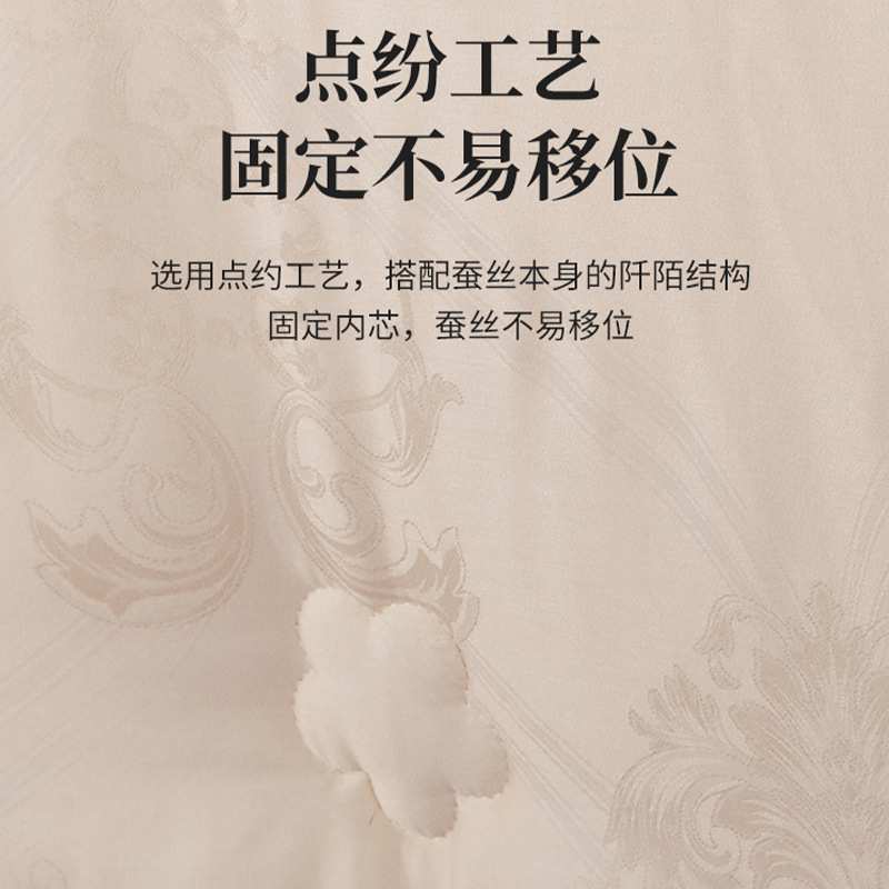 床上用品 秋冬加厚保暖被芯莫代尔贡缎提花家用蚕丝被一件