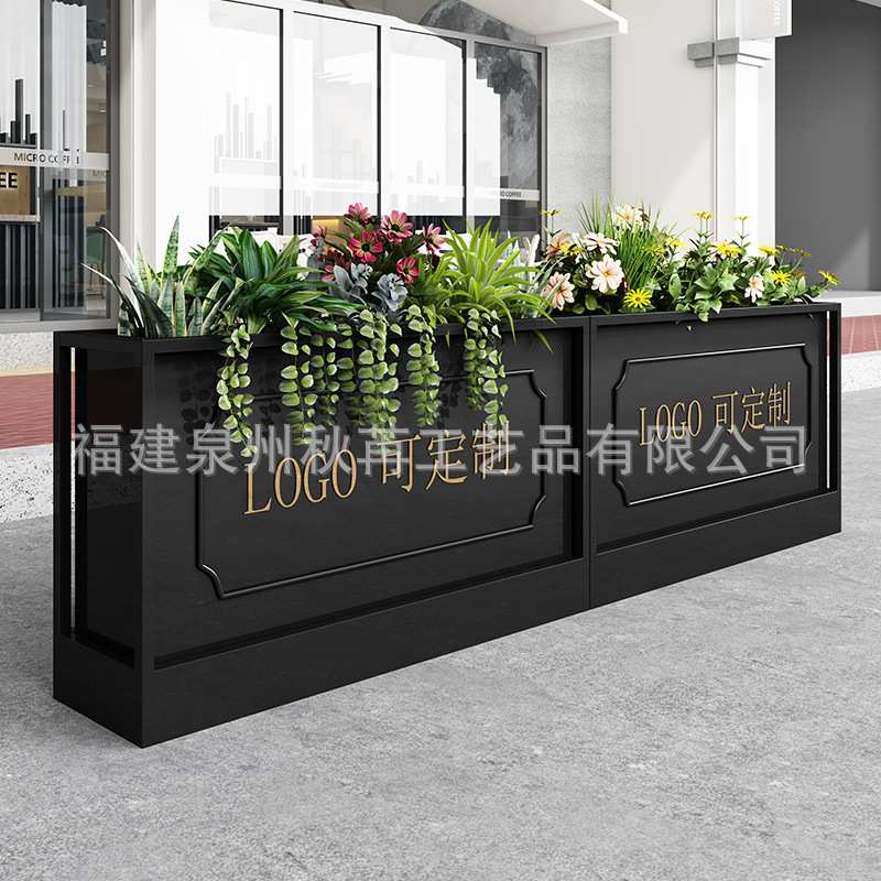 围栏栅栏户外铁艺庭院护栏店铺外摆花箱餐厅隔断花槽室外园艺篱笆