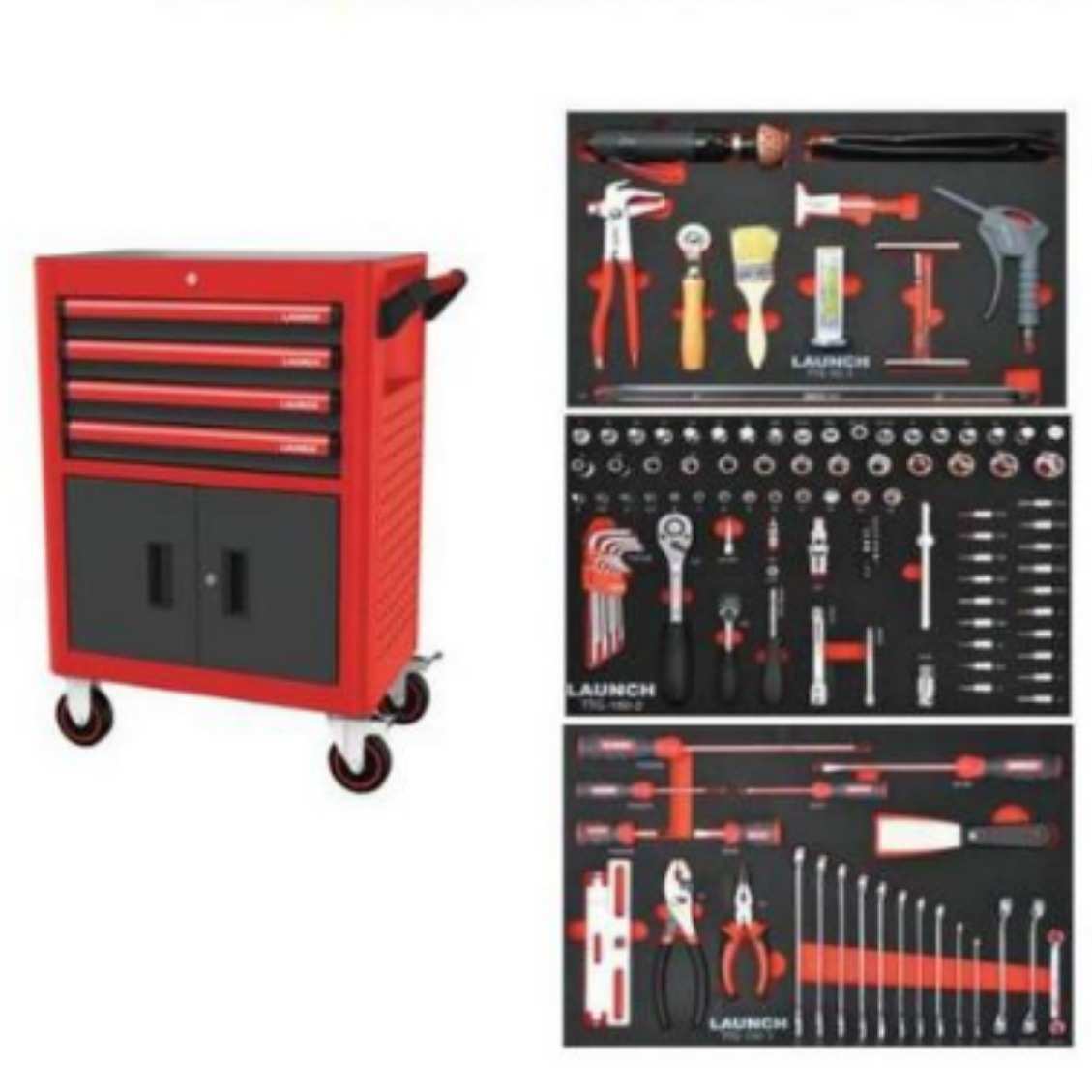 元征TTG-80 80件套保养工具套装 80-piece tire tool cart kit