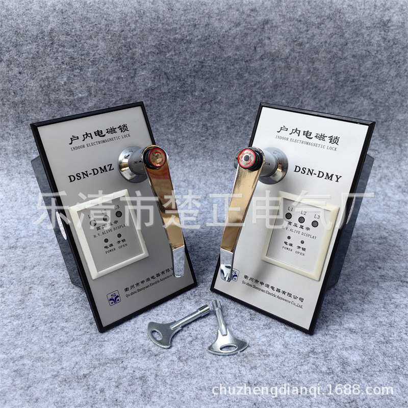 衢州申源户内高压电磁锁DSN-DMZ/DMY手柄式高压柜电门锁电控锁