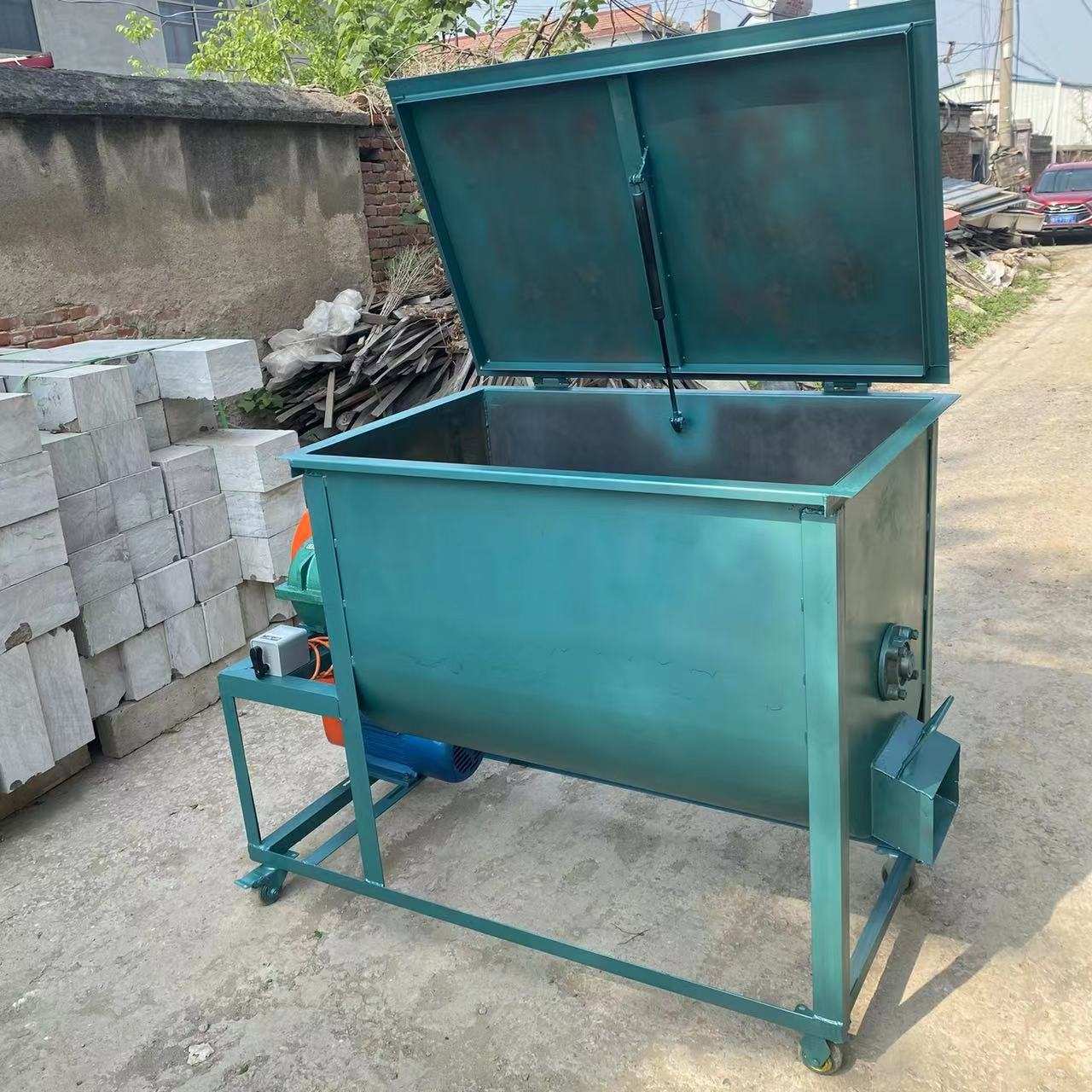 化肥混合机 干粉卧式螺带搅拌机 草粉混合搅料机