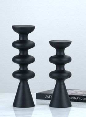 简约现代树脂烛台工艺品新中式轻奢创意家居房间客厅软装饰品摆件