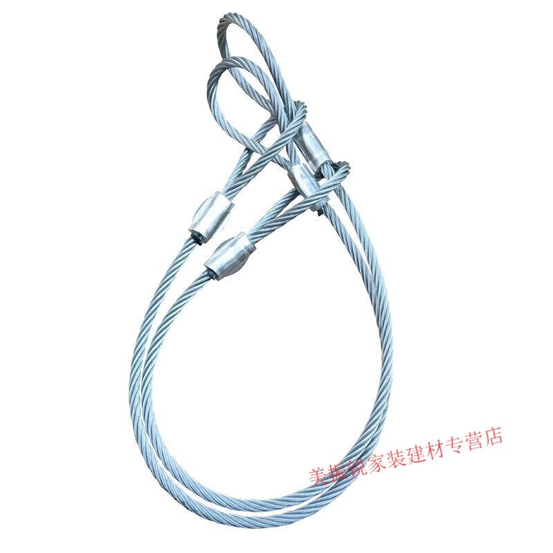 直径18mm/20/22毫米油钢丝绳套吊装索J具压扣插头设备起重塔吊吊