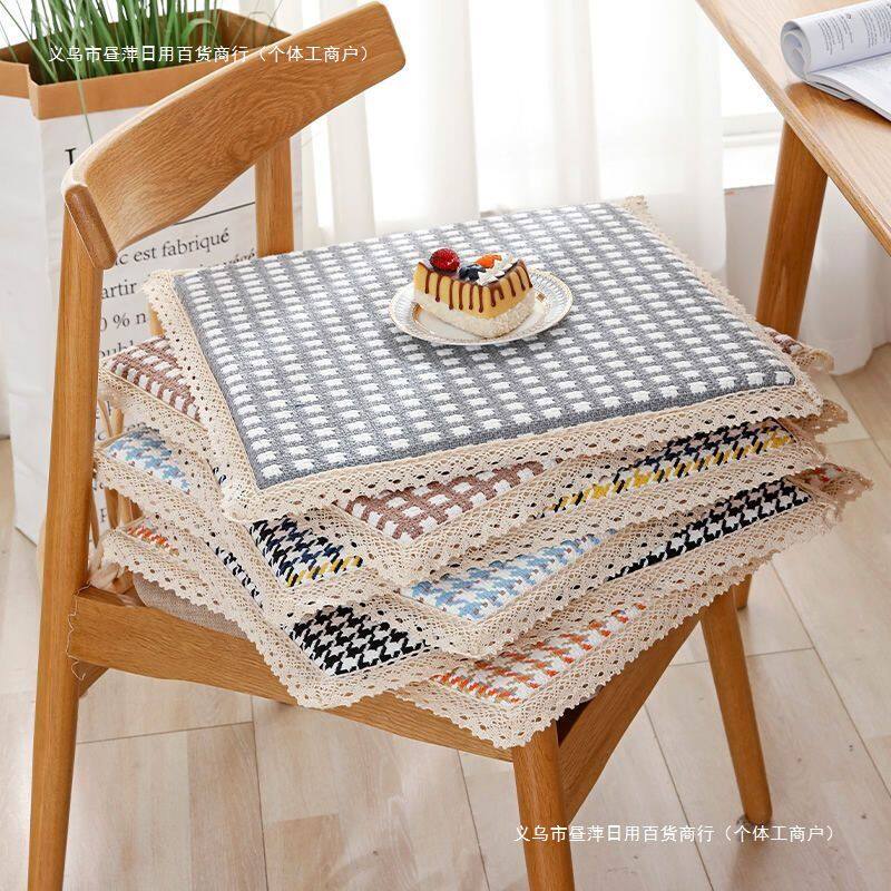 四季椅子坐垫加厚通用棉麻餐桌椅垫家用可拆洗屁垫学生办公室久坐