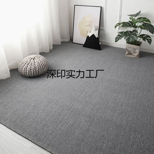 灰色圈绒拍照地毯背景布摄影直播间卧室商用满铺办公客厅简约地毯