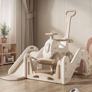 木马儿童宝蹦床摇摇马滑梯二合一周岁礼物玩具婴儿两用防摔滑行车