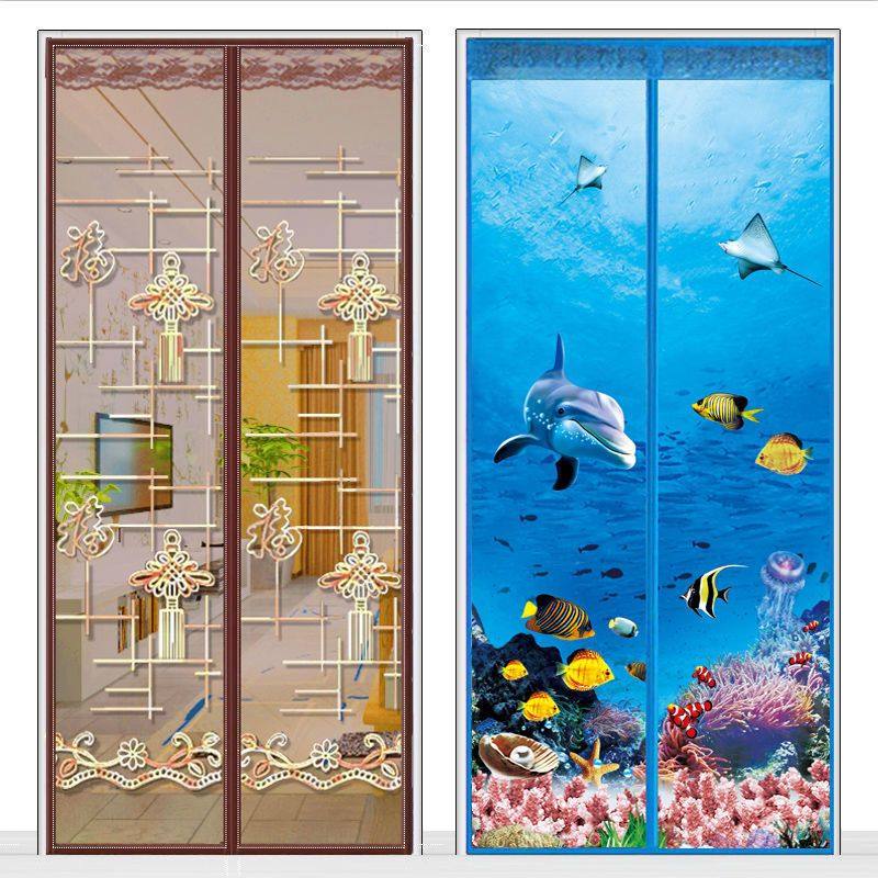 魔术贴防蚊门帘卧室静音简易磁性软纱门隔断帘夏季加密纱窗免打孔,居家布艺,门帘,淘宝优惠券,粉丝福利购,淘宝优惠卷