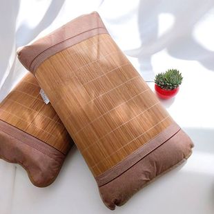 夏季凉爽竹席枕头套单人冰丝凉席藤席枕芯套成人凉枕套枕席一对装