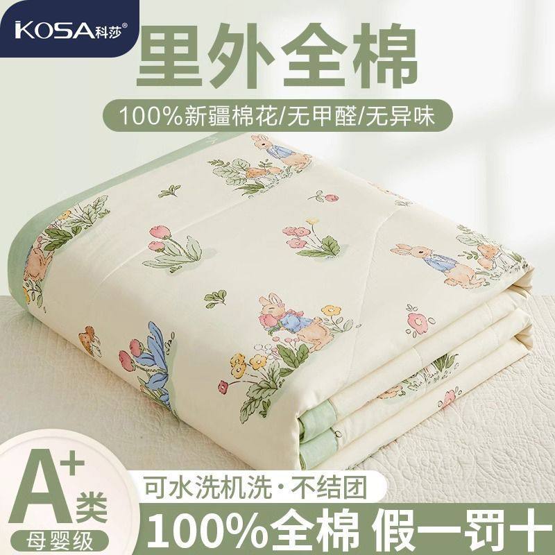 全棉纯棉夏凉被空调单人学生夏季薄被子芯儿童夏天可机洗夏