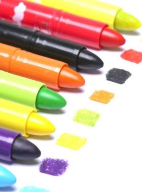 水溶性炫彩棒121824色可旋转油画棒盒装儿童幼儿园学生涂画彩笔